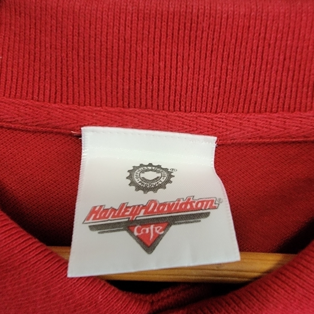 Harley Davidson Cafe Collared Polo Shirt Size L - Picture 4 of 4